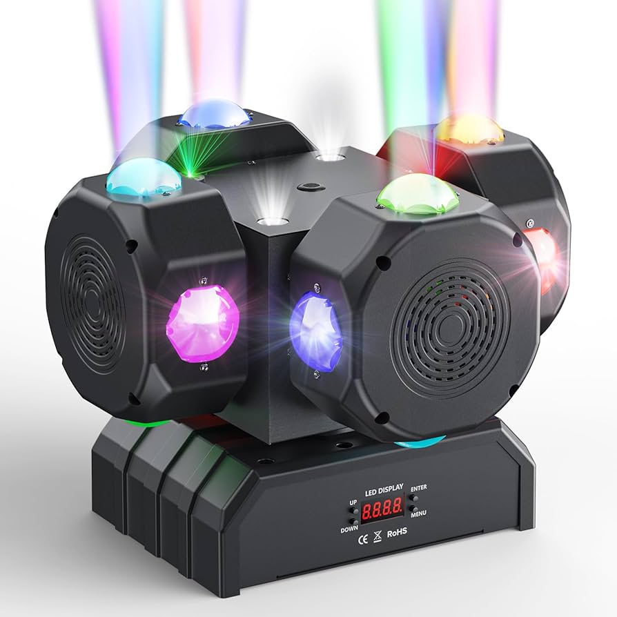 Amazon.com: 200W LED Moving Head DJ Lights, 4 Head Rotating